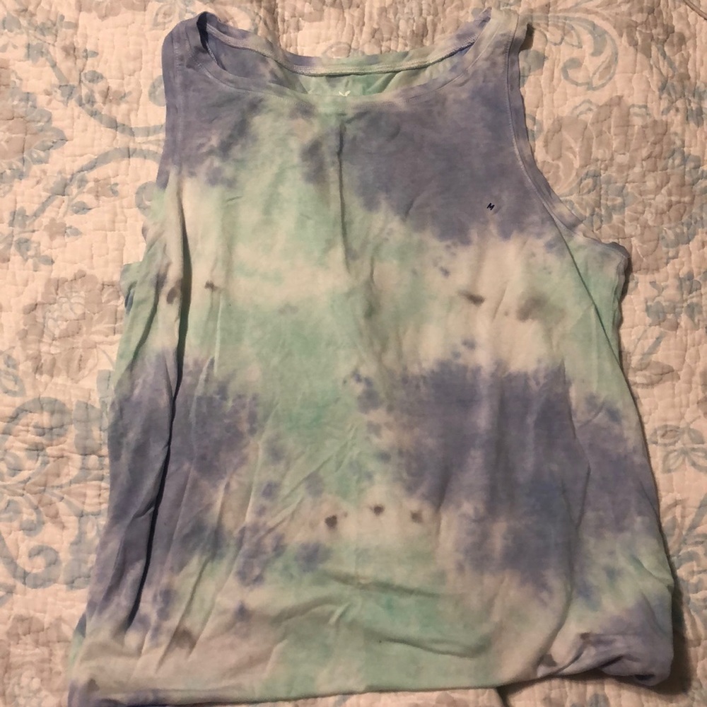 tie dye flowy tank top